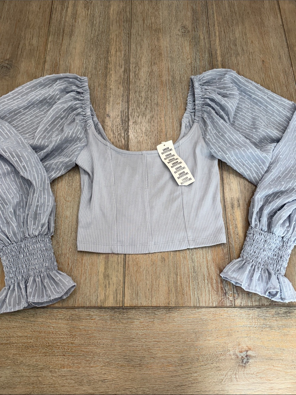Urban Outfitters Cynthia Dot Sleeve Top | Size Medium
